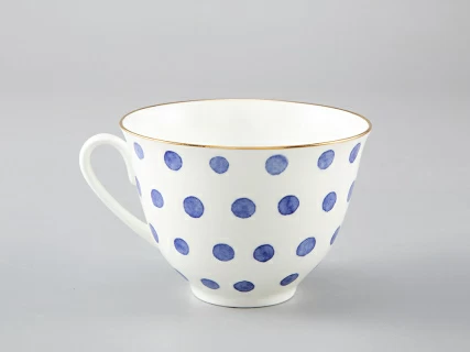 Чашка с блюдцем чайная форма Весенняя рисунок Polka dot арт. 81.28727.00.1, 