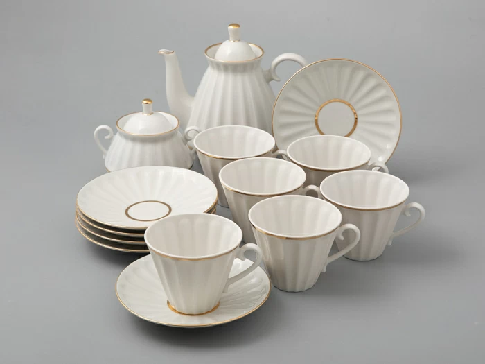 Сервиз чайный форма Лучистая рисунок Белоснежка малый размер, 6 персон 14 предметов, арт. 81.14814.02.1,  Сервиз чайный форма Лучистая рисунок Белоснежка малый размер, 6 персон 14 предметов, арт. 81.14814.02.1,