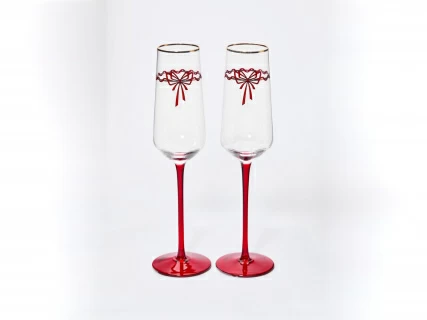 Набор из 2-х бокалов для шампанского 250 мл, в подарочной упаковке, рисунок Календа арт 14.11465.07, 