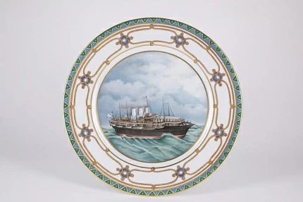 Блюдо круглое 320 форма Европейская-2 рисунок Морская держава. Ливадия, арт. 80.98175.00.1