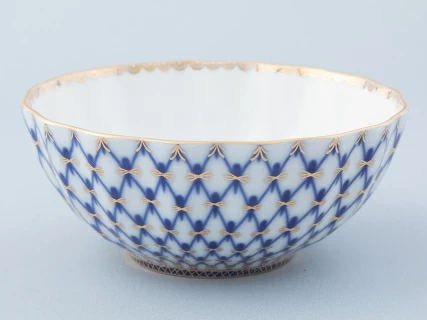 Салатник 500 мл, форма Тюльпан, рисунок Кобальтовая сетка, арт 80.44497.00.1, 