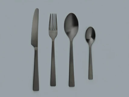 Комплект столовых приборов Урбан matte black 4 персоны, 16 предметов арт. 14.12013.01,  Комплект столовых приборов Урбан matte black 4 персоны, 16 предметов арт. 14.12013.01,