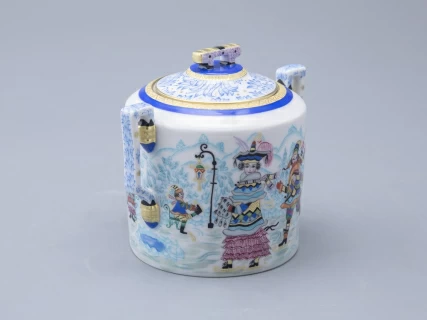 Сахарница, форма Гербовая, рисунок Зимние забавы арт. 80.07796.00.1, 