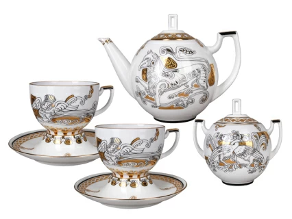 Сервиз чайный форма Анданте рисунок Русский модерн, 6 персон 14 предметов арт. 81.23921.00.1, 
