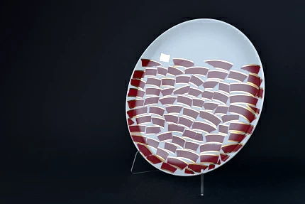 Тарелка 275 мм, Пурпур, на форме Эллипс, арт 60.15808.00.1