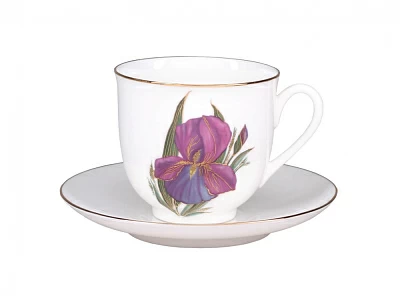 Подарочный набор кофейный форма Ландыш рисунок Цветок Ириса арт. 81.26278.00.1