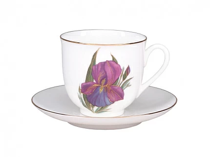 Подарочный набор кофейный форма Ландыш рисунок Цветок Ириса арт. 81.26278.00.1
