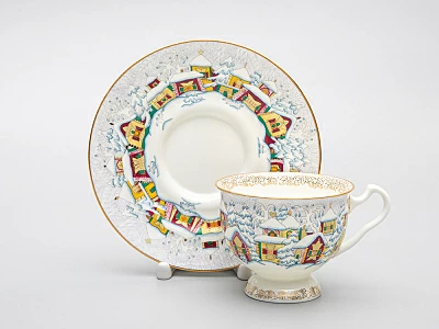 Сервиз чайный форма Айседора рисунок Зимний день, 6 персон 14 предметов, арт. 81.29567.00.1