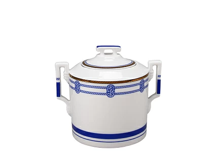 Сахарница форма Гербовая рисунок Белое море арт. 80.87317.00.1