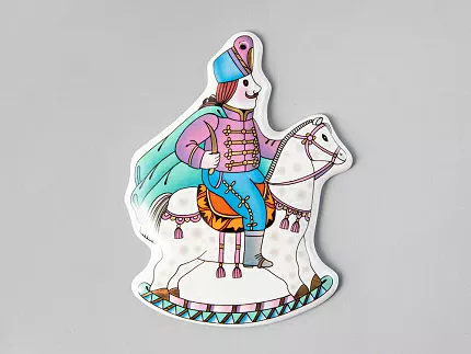 Елочная игрушка рисунок Всадник арт. 80.38545.00.1