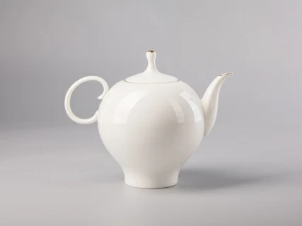 Чайник заварочный форма Яблочко рисунок Золотой кант 660 мл арт. 80.04410.00.1, 