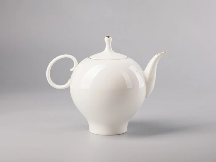 Чайник заварочный форма Яблочко рисунок Золотой кант 660 мл арт. 80.04410.00.1, 