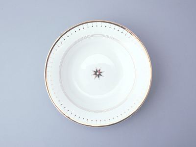 Тарелка глубокая 235 мм форма Стандартная 2 рисунок Азур золотой арт. 80.93400.00.1