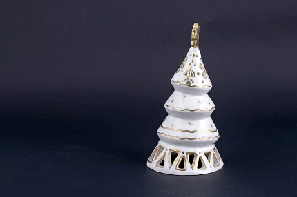 Подсвечник Елочка-пирамида, рисунок Золотой, арт 60.15274.00.1
