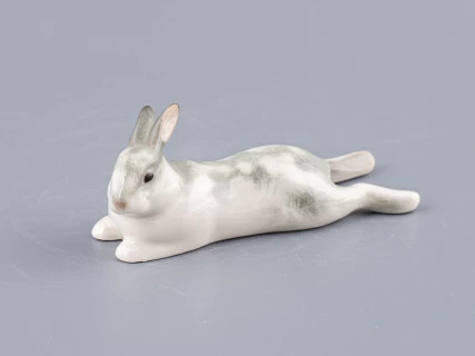 Скульптура Кролик лежебока серый арт. 82.68949.00.1, 