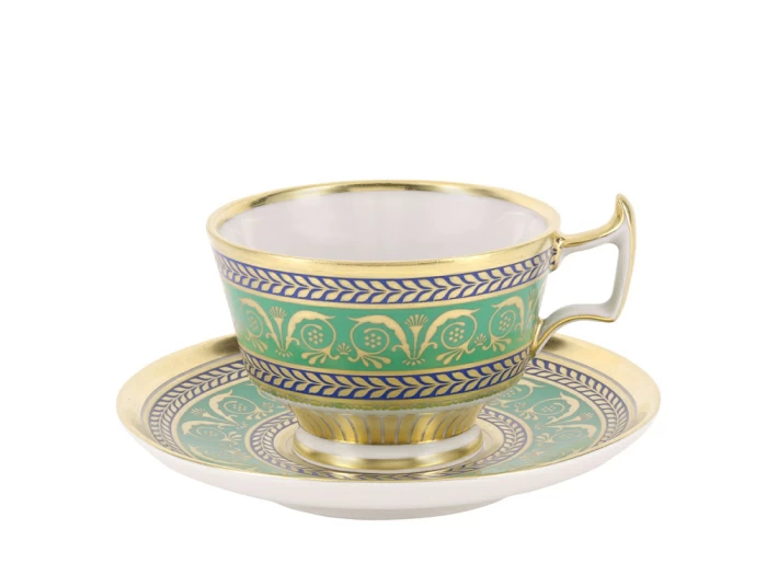 Чашка с блюдцем кофейная форма Александрия рисунок Золотой 52 арт. 81.19205.00.1, 