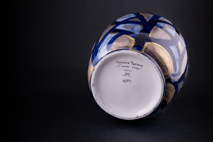 Ваза Синие тени на форме Китайская среднего размера, арт 60.04645.00.1