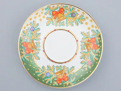 Чашка с блюдцем чайная 350 мл форма Подарочная рисунок Морозный январь арт. 81.31749.00.1