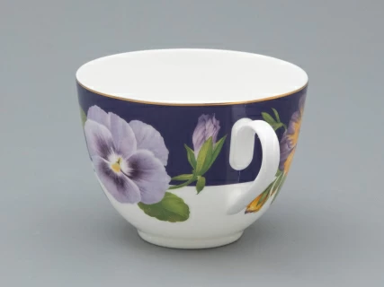 Чашка с блюдцем чайная форма Весенняя 2 рисунок Виола 1, арт. 81.34138.00.1, 