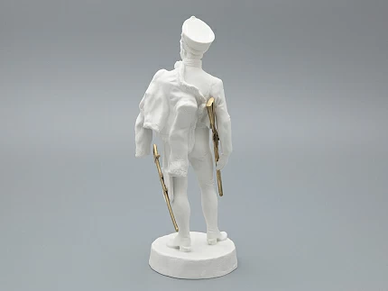 Скульптура Гусар эпохи АлександраI, в подарочной упаковке, рисунок Белый бисквит, арт 81.33423.00.1