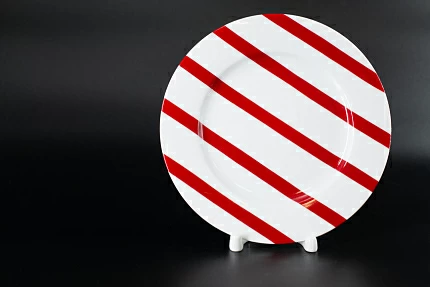 Тарелка 180 мм, Полоски 11, на форме Гладкая, арт 60.06448.00.1 Тарелка 180 мм, Полоски 11, на форме Гладкая, арт 60.06448.00.1