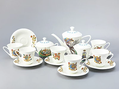 Сервиз чайный форма Сад рисунок Русские сказки, 6 персон 15 предметов, арт. 81.28417.00.1