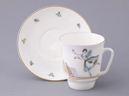 Чашка с блюдцем кофейная 165 мл форма Майская рисунок Белые ночи в Петербурге арт. 81.26632.00.5, 