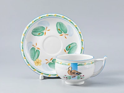 Чашка с блюдцем 300 мл чайная форма Кострома рисунок Уткина Заводь арт. 81.25445.00.1