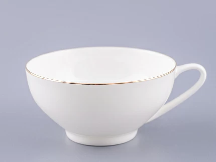 Чашка с блюдцем чайная 300 мл форма Купольная рисунок Золотая лента арт. 81.16430.00.1