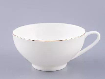 Чашка с блюдцем чайная 300 мл форма Купольная рисунок Золотая лента арт. 81.16430.00.1
