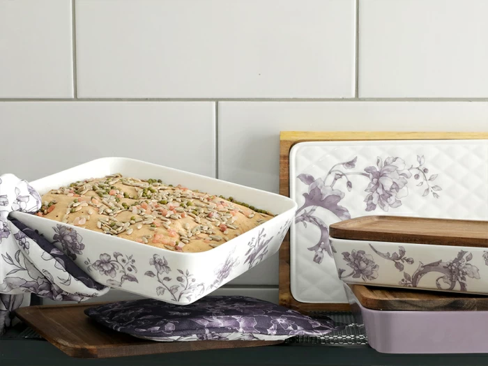 Банка с деревянной крышкой (высокая) форма Стандартная, рисунок Monplaisir Violet, в упаковке, арт 42.00061.00.1, 