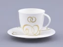 Чашка с блюдцем чайная форма Оливия рисунок Колечки, арт. 81.31427.00.1,  Чашка с блюдцем чайная форма Оливия рисунок Колечки, арт. 81.31427.00.1,