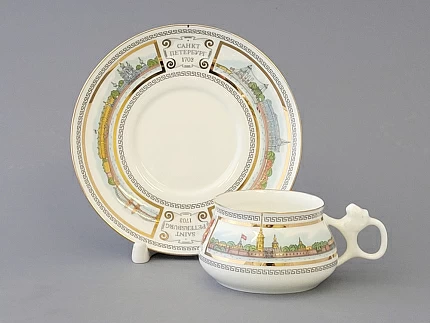 Чашка с блюдцем кофейная 180 мл форма Билибина рисунок Невские берега арт. 81.16102.00.1