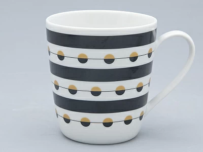 Чашка с блюдцем чайная форма Колокол рисунок Балтийский берег 3, арт. 81.31864.00.1