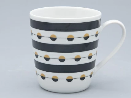 Чашка с блюдцем чайная форма Колокол рисунок Балтийский берег 3, арт. 81.31864.00.1, 