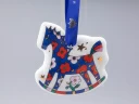 Елочная игрушка в подарочной упаковке форма Лошадка рисунок Синяя, арт. 81.34340.00.1,  Елочная игрушка в подарочной упаковке форма Лошадка рисунок Синяя, арт. 81.34340.00.1,