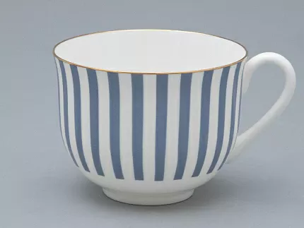 Чашка с блюдцем чайная форма Ландыш рисунок Да и нет Серый, арт. 81.32281.00.1