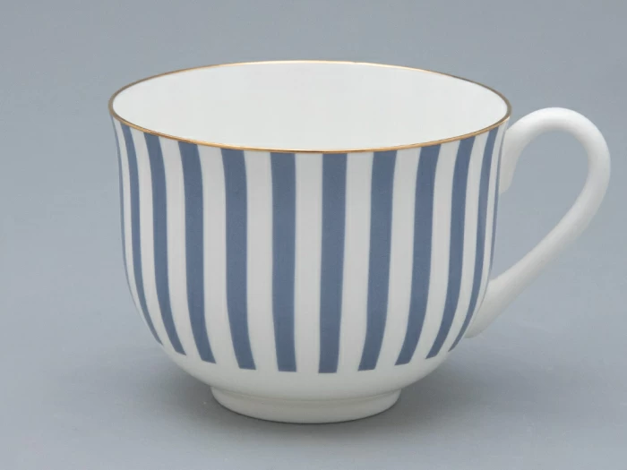 Чашка с блюдцем чайная форма Ландыш рисунок Да и нет Серый, арт. 81.32281.00.1, 