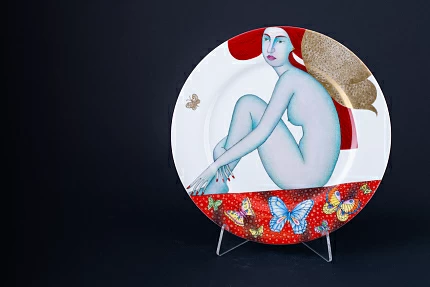 Декоративная тарелка Энтомология №6, на форме Mazarin, арт 60.12159.00.5