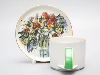 Чашка с блюдцем чайная форма Баланс рисунок Весенний букет/Spring Bouquet, арт. 81.29923.00.1, 