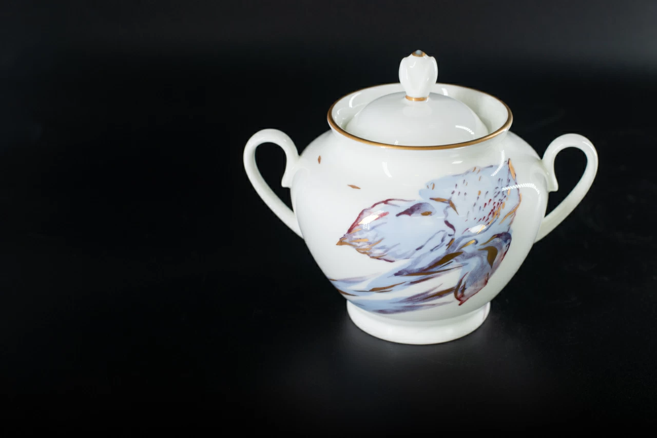 Сахарница Любимые цветы модерна на форме Весенняя, арт 60.14789.00.1, 