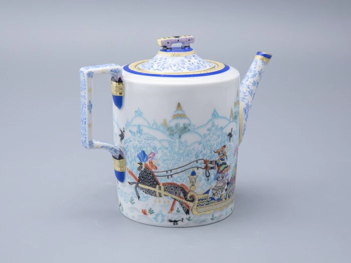 Чайник заварочный, форма Гербовая, рисунок Зимние забавы арт. 80.07795.00.1, 