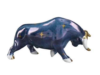 Скульптура Коррида бык Синий со звездами, арт. 82.36584.00.1, 