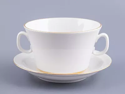 Чашка с блюдцем для бульона Молодежная Золотая лента арт. 81.10974.00.1