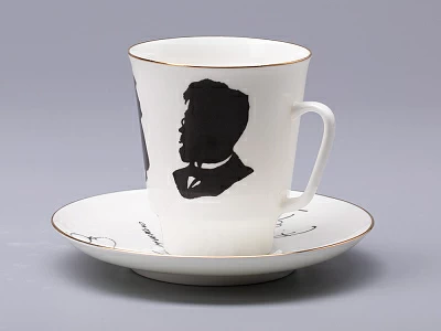 Чашка с блюдцем 165 мл форма Майская рисунок Русские писатели Чехов, арт. 81.31160.00.1 Чашка с блюдцем 165 мл форма Майская рисунок Русские писатели Чехов, арт. 81.31160.00.1