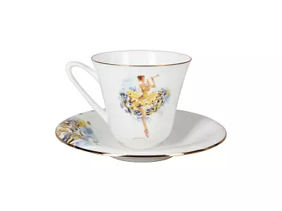 Чашка с блюдцем чайная форма Сад рисунок Фея беззаботности арт. 81.24852.00.1