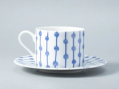 Чашка с блюдцем форма Соло рисунок Реки России. Лена арт. 81.28757.00.1