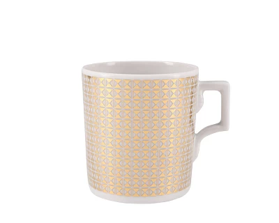 Чашка с блюдцем чайная форма Гербовая рисунок Зазеркалье. Полосы, арт. 81.27709.00.1