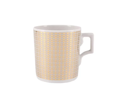 Чашка с блюдцем чайная форма Гербовая рисунок Зазеркалье. Полосы, арт. 81.27709.00.1, 