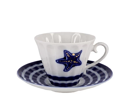 Сервиз чайный форма Лучистая рисунок Морские звезды, 6 персон 14 предметов, арт. 81.28139.00.1 Сервиз чайный форма Лучистая рисунок Морские звезды, 6 персон 14 предметов, арт. 81.28139.00.1